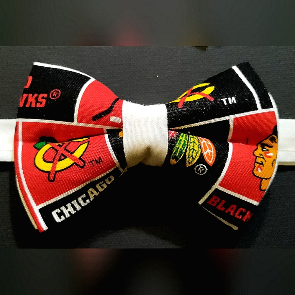 Father's Day Chicago Blackhawks Bow tie! True Style. Wedding, Events, Daily.